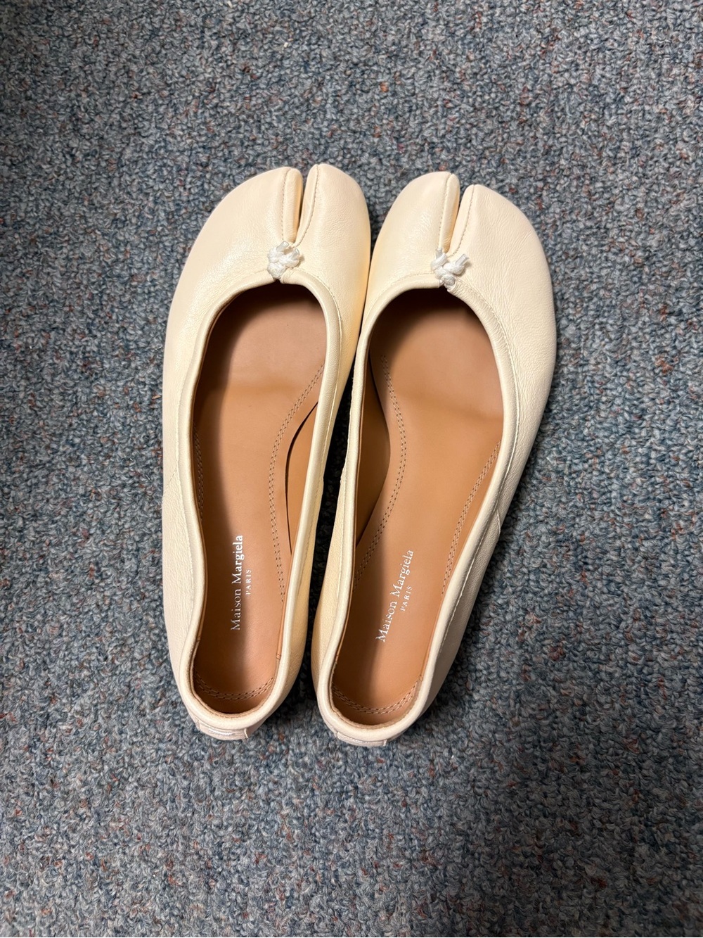 Maison Martin Margiela Cream Tabi Ballet Flats